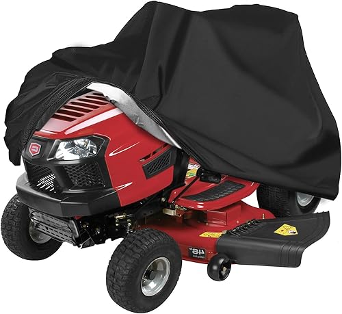 KISEER Cubierta impermeable para cortacésped al aire libre, resistente al agua, poliéster 210D, Oxford, protección UV, cubierta para tractor de