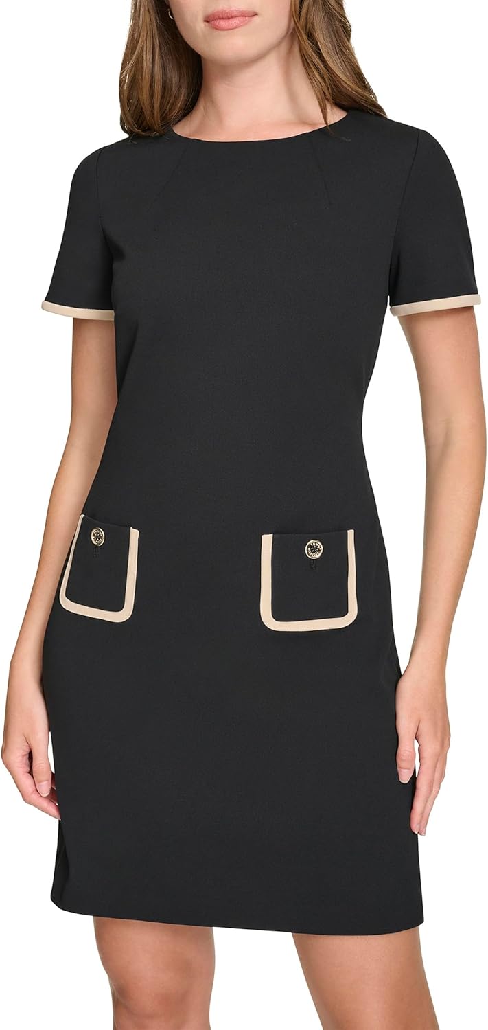 Tommy Hilfiger Women's Legacy Scuba Crepe Two Pocket Dress