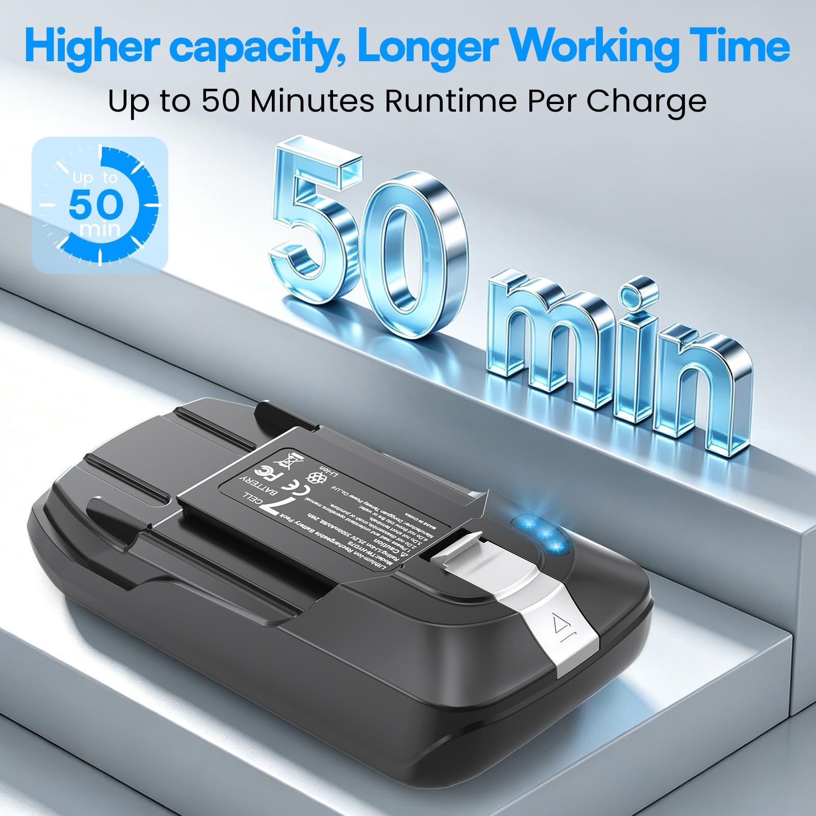 Batterie 25,2 V 3,5 Ah pour aspirateur sans fil Rowenta X-Force Flex 12.60 ZR009705 Batterie de rechange RH98A3WO RH98A0WO RH98A7WO RH98C0WO RH98C8WO RH98A8WO RH98A9WO
