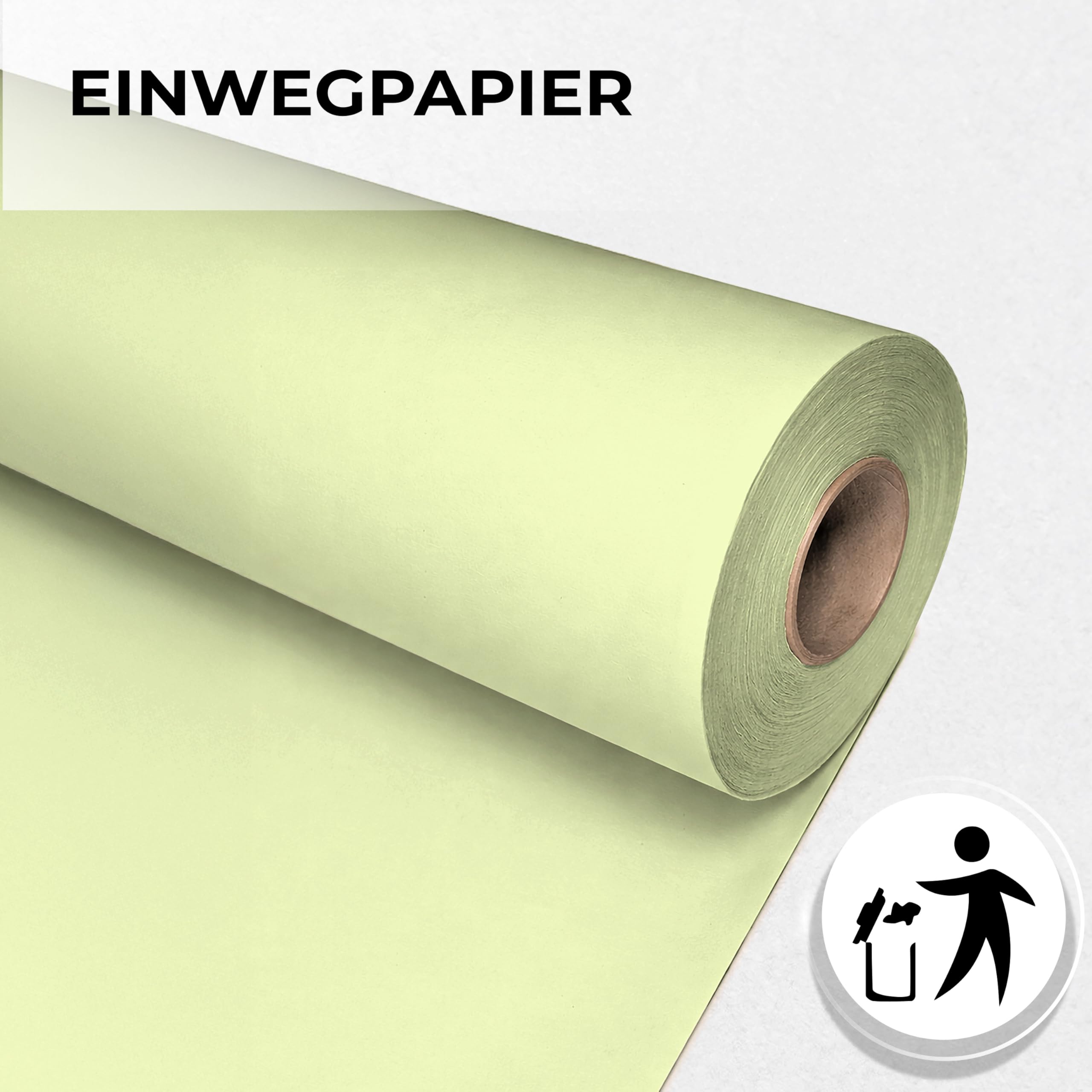 Ärztekrepp 1-lagig (59 cm x 70 m) 6 Papierrollen Grüne Farbe | Liegenabdeckung – Ärztekrepp