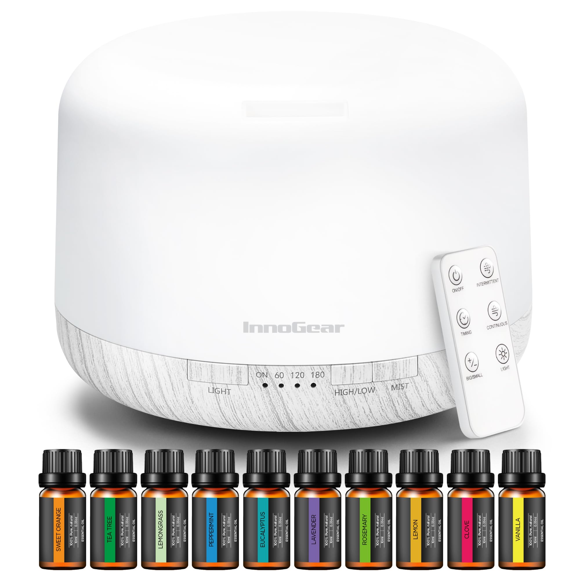 InnoGear 500ml Diffuser + 10 Oils Set