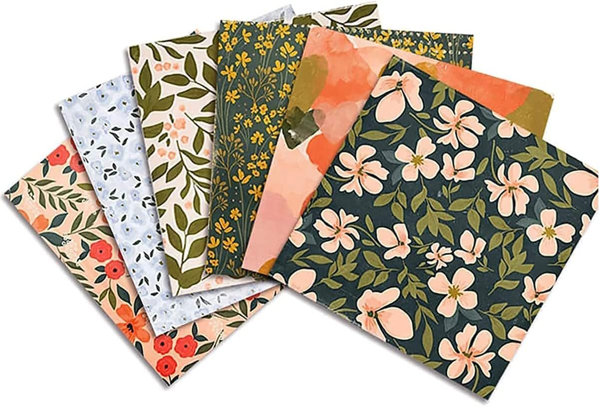 MCZLOG Scrapbook Paper Pad 6"X6" Garden Floral Patterned Paper, Cardstock Paper Decorative Craft Paper, Die-Cut Backgrounds Arts Paper, Designer Paper Pads, DIY Origami Decoupage Page-24 Sheets : Arts, Crafts & Sewing