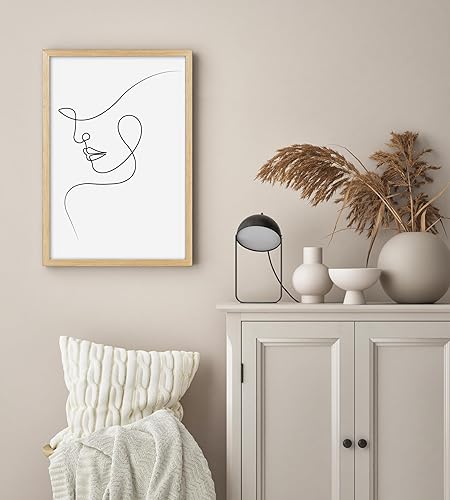 Miniatura 4 de Yaetm Juego de 4 marcos de 12 x 18 pulgadas, madera de roble macizo natural, de 12 x 18 pulgadas, para fotos, carteles e impresiones artísticas,