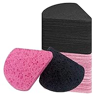 Vista 10 de 60 esponjas faciales para limpieza, esponjas comprimidas faciales, esponjas cosméticas 100% naturales para limpieza facial, mascarilla exfoliante
