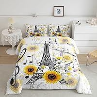 Vista 30 de Feelyou Juego de edredón de construcción, tamaño individual, para niños, con dibujos animados, carro, excavadora, tractor, equipo de edredón