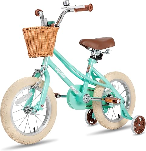 Miniatura 57 de JOYSTAR Bicicleta para niñas de 2 a 12 años, 12, 14, 16, 18 pulgadas, estilo retro, con ruedas de entrenamiento, bicicleta para niños de 20 pulgadas
