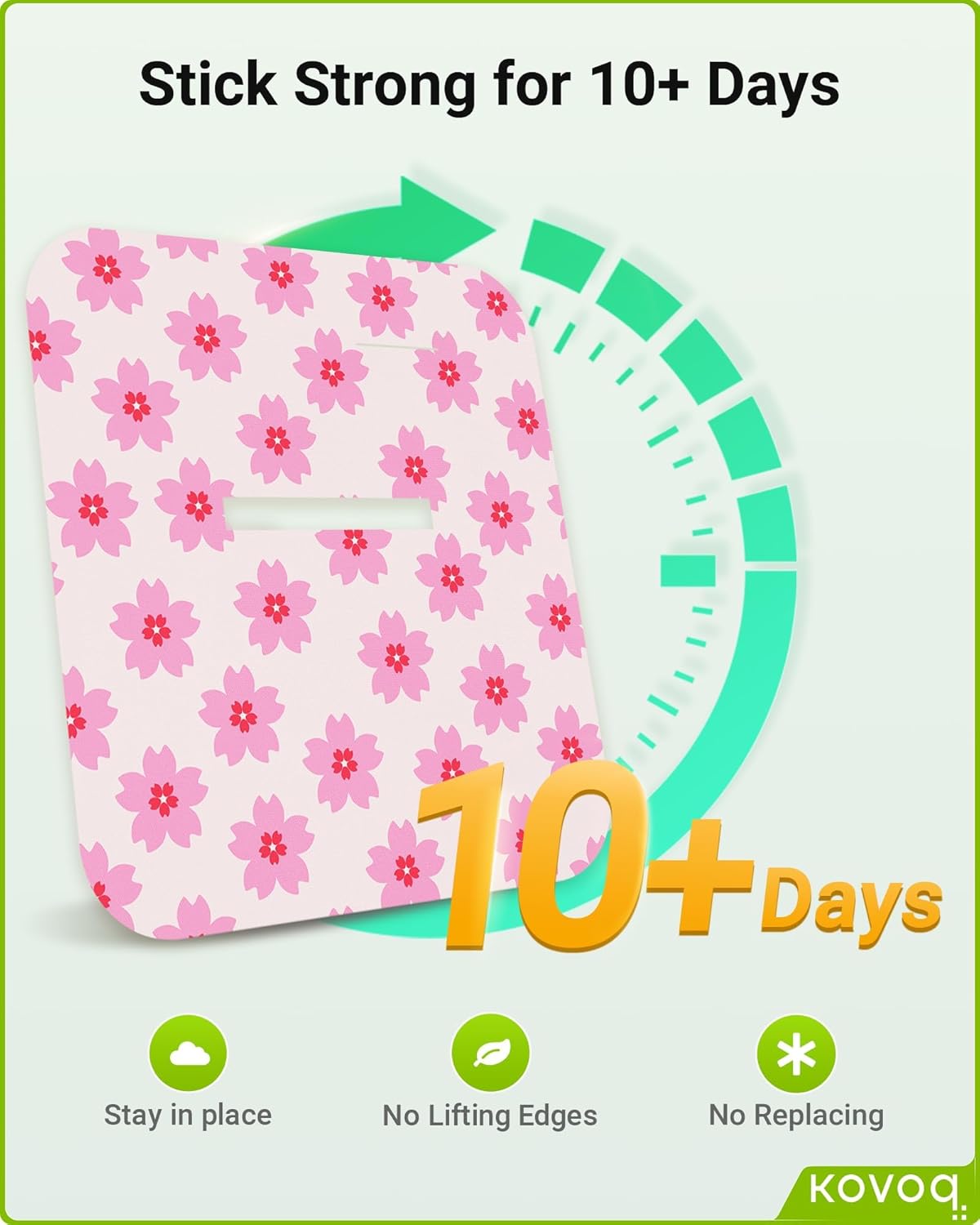 Tandem Mobi Adhesive Sleeve Flower, 16 Pack Overpatch Waterproof Pockets for Tandem Mobi Insulin Pump, Breathable Latex-Free and Hypoallergenic, 10+ Days Secure Hold with Case
