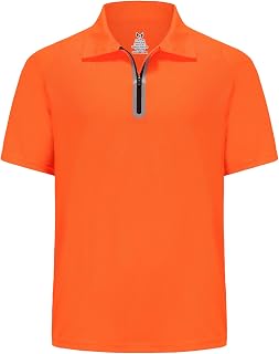 Golf Shirts for Men Lightweight Dry Fit Print Moisture Wicking Performance Short Sleeve Sports Polo Shirt