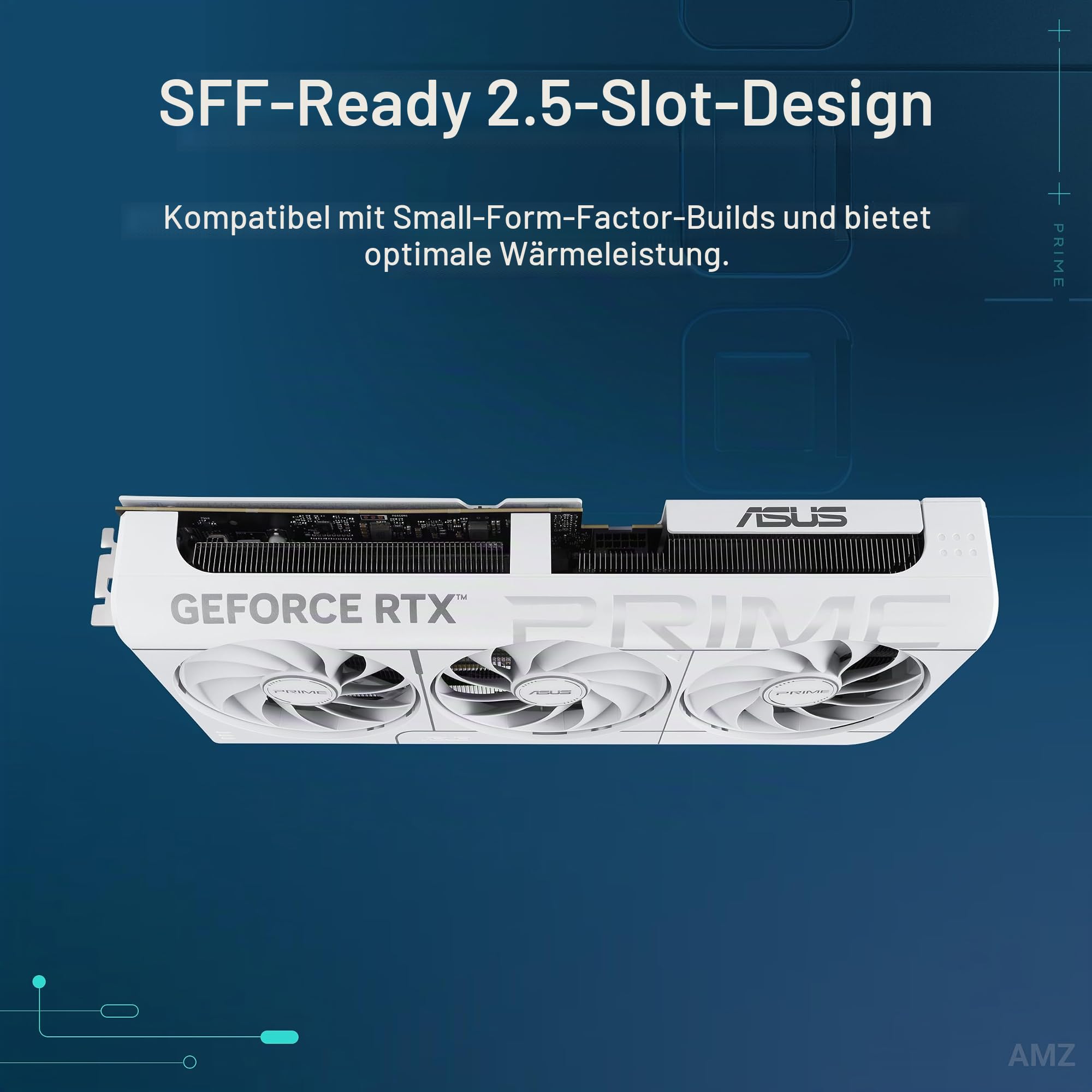 ASUS Prime GeForce RTX™ 5070 12GB GDDR7 White OC Edition Grafikkarte (PCIe® 5.0, 12GB GDDR7, HDMI®/DP 2.1, 2.5-Slot, Axial-Tech Fans, Dual BIOS)