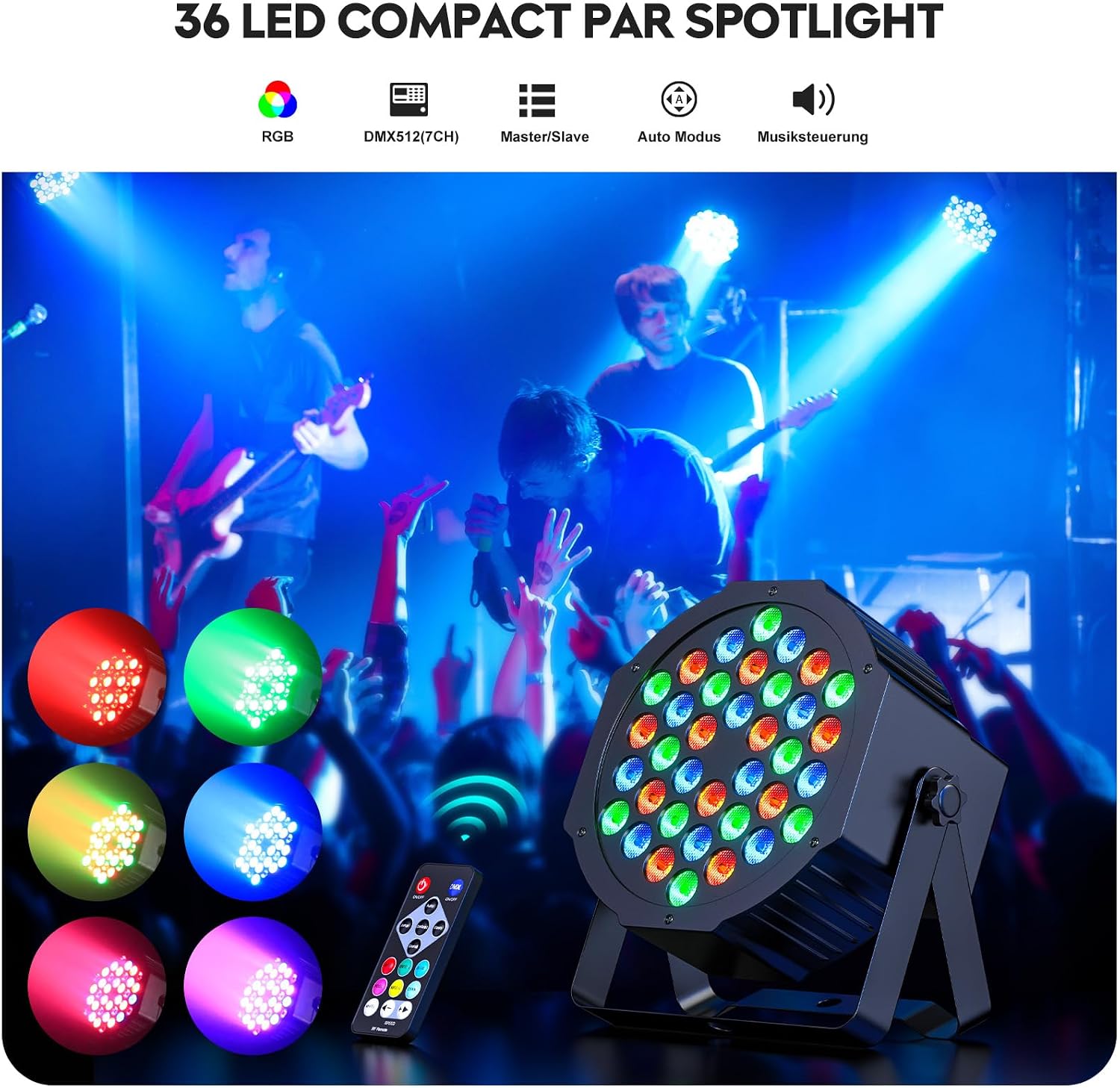 LED par light vezérlési módok