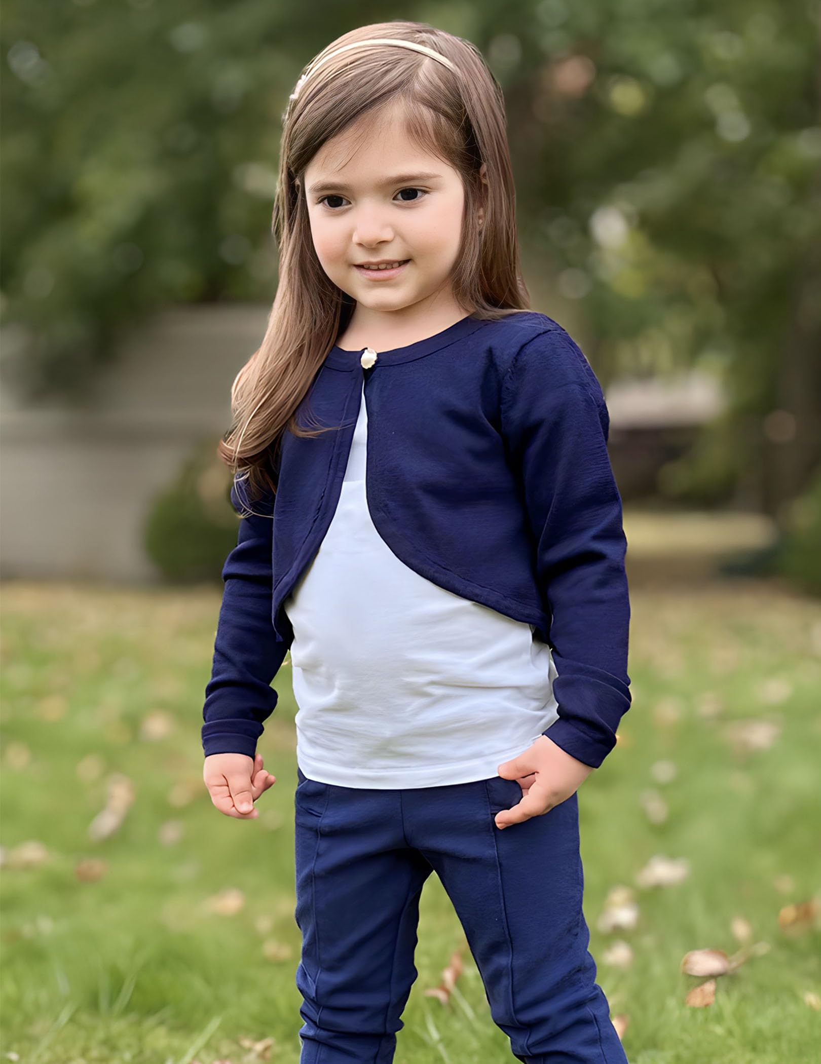Bolerose Meisjes Lang Mouw Sprankelend Vest kinder Kinderen Bolero Shrug (Zilver, 9-10 jaar