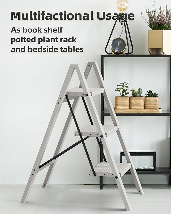 HillhutApex 3 Step Stool Foldable Ladder,Aluminum Step Ladder by HillhutApex - Used condition - Image 8