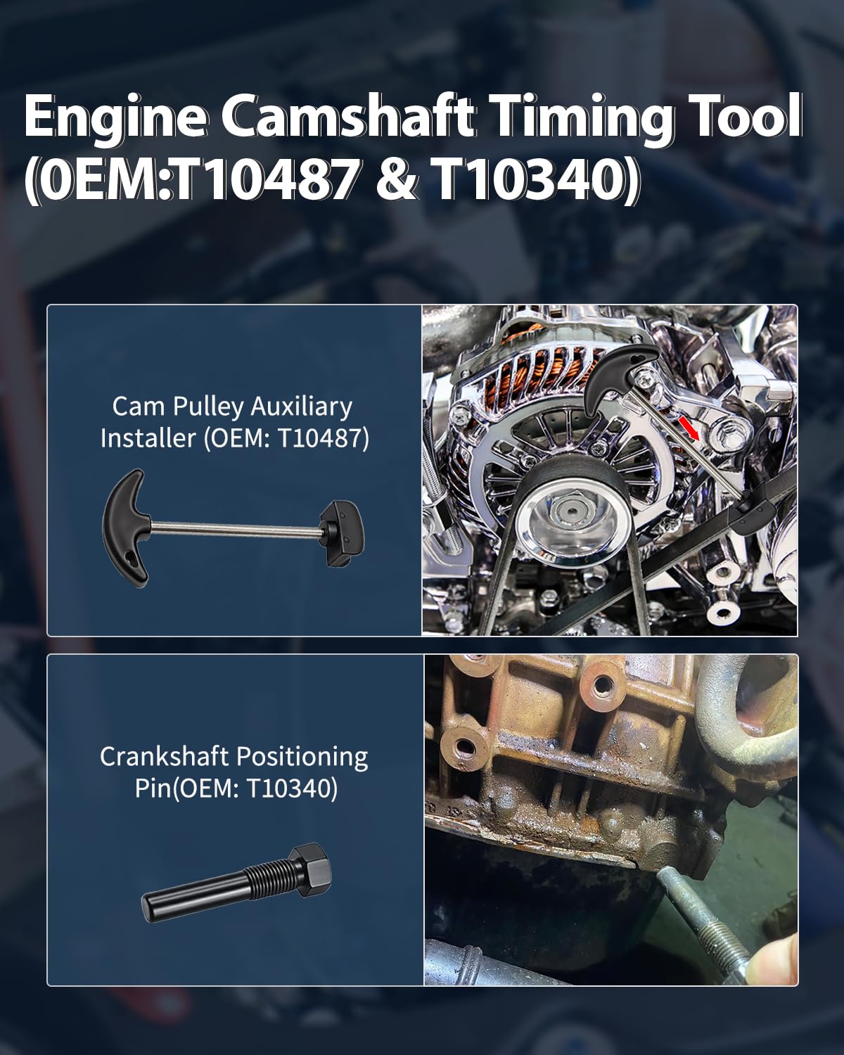 Juego de herramientas de ajuste del motor, cadena de distribución, para motores VAG EA211 1.0, 1.2, 1.4, 1.6L FSI TSI TSI TFSI, compatible con VW Audi A3, Golf VII, Jetta, Skoda Octavia, Seat