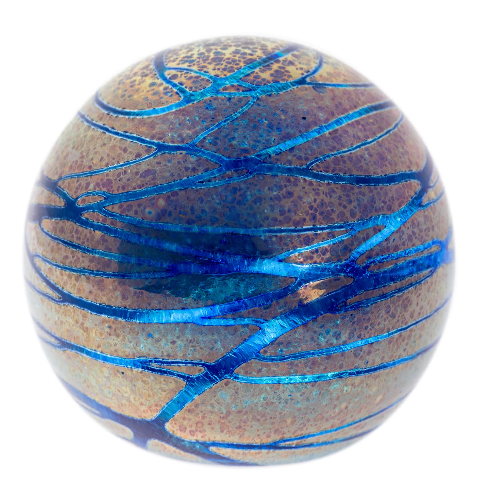 Caithness Glass Abstract Lustre Trails Blue