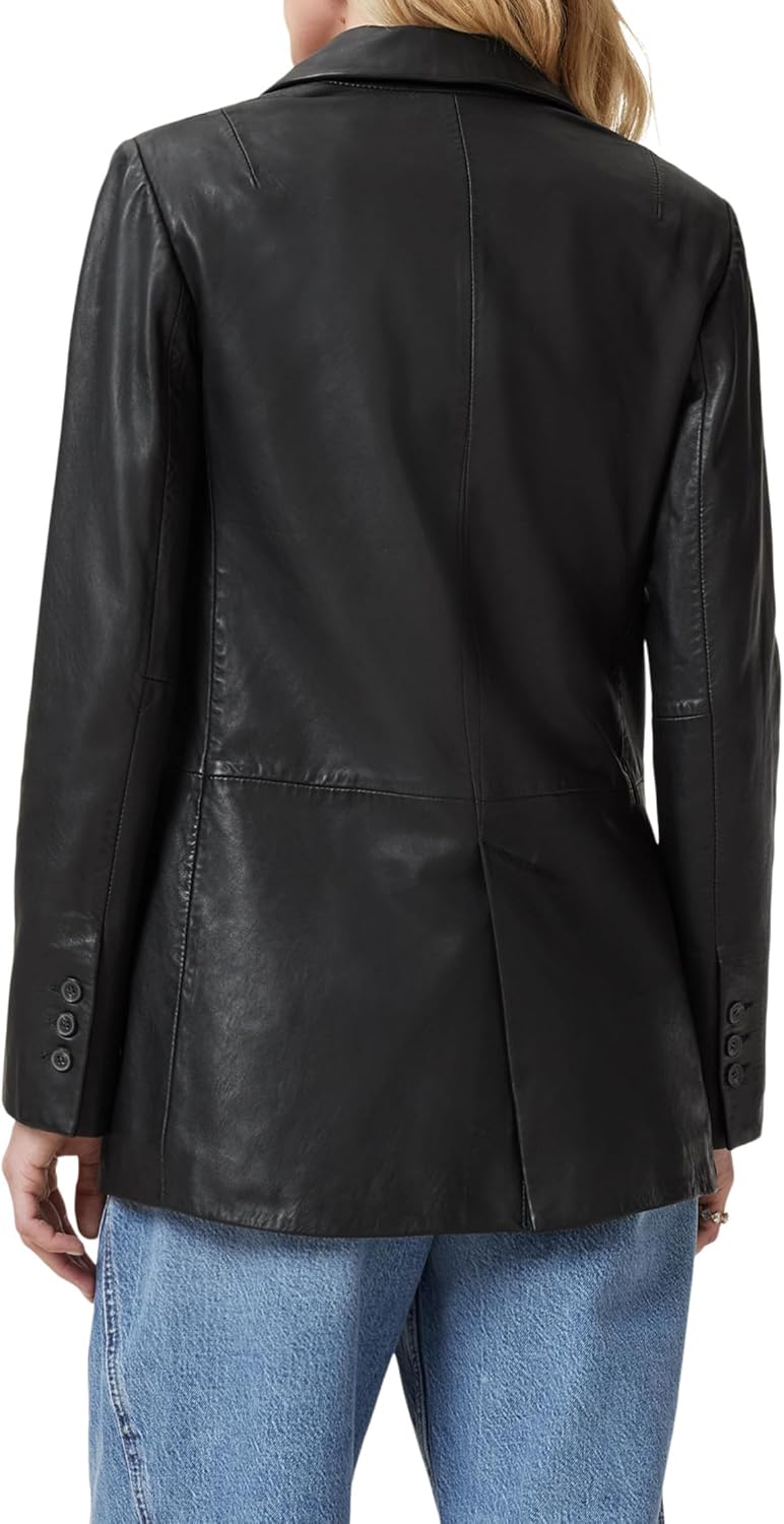 AllSaints Women's Deri Leather Blazer