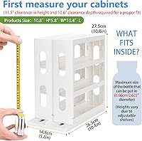 Vista 9 de Spice Rack Organizer 3 tier Seasoning Holder, Pull and Rotated Storage Cabinet for Kitchen Bathroom Countertop 10.8”H x 5.8”W x 10.4”D (Advance Gray)