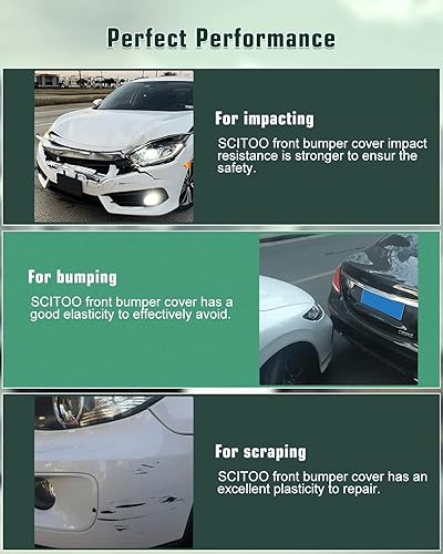 Miniatura 5 de SCITOO Cubierta de parachoques delantero de plástico para 2009-2011 para Honda Civic Car Bra Bumper