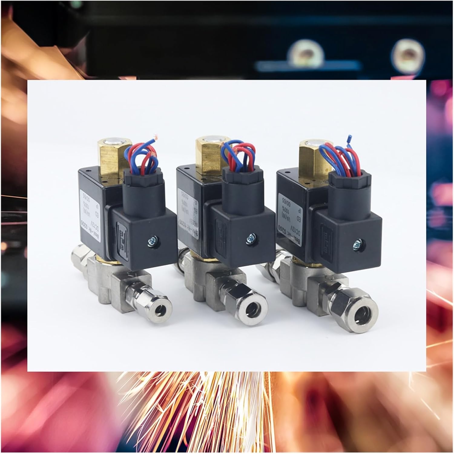 Normally Open Stainless Steel SS 304 2-Way Solenoid Valve DN8 for Oil Water Air Gas Pipe Fitting AC220V/110V DC12V/24V(with K34mm,AC110V)