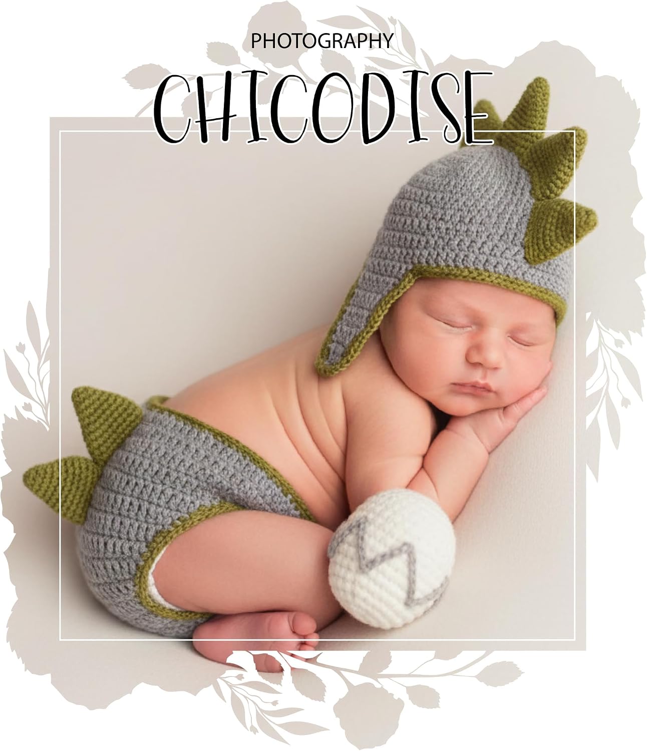 Newborn Photography Props Baby Dinosaur Costume | Newborn Boy Photoshoot Outfits Crochet Dragon Infant Photo Props for Boys Girls