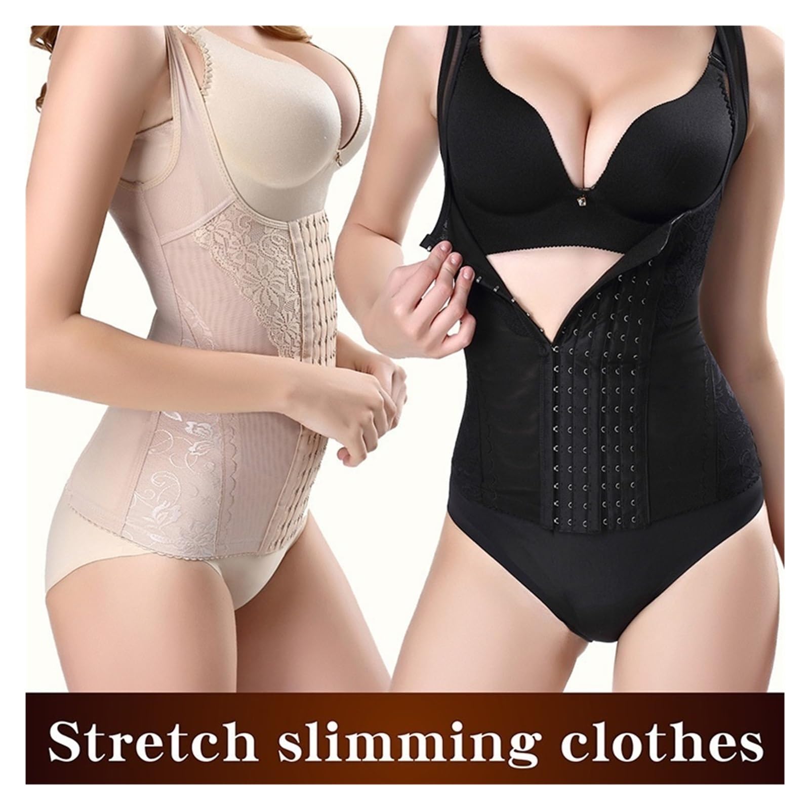 Faja Moldeadora de Cuerpo Sexy para Mujer, Talla Grande, Moldeadora de Cintura, Camiseta Interior con Seis Filas de Botones.
