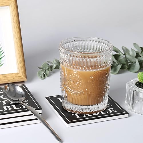 Miniatura 3 de wonlex Posavasos de cerámica absorbentes para bebidas, posavasos con parte trasera de corcho para familiares y amigos, paquete de 4 (cuadrado -