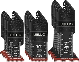 LEILUO 15 Pcs Multifunction Tool Saw Blade Japanese Teeth CRV Material Fast Cutting Oscillation Tool Accessories