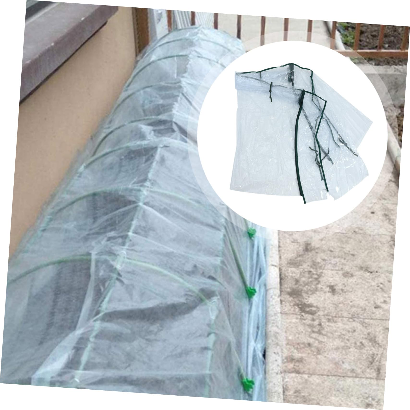 TOYANDONA Cubierta de Invernadero de PVC para Exterior Puerta | Protección, Puertas Cremallera Enrollables, Sección Acceso Independiente para Flores y Cultivos