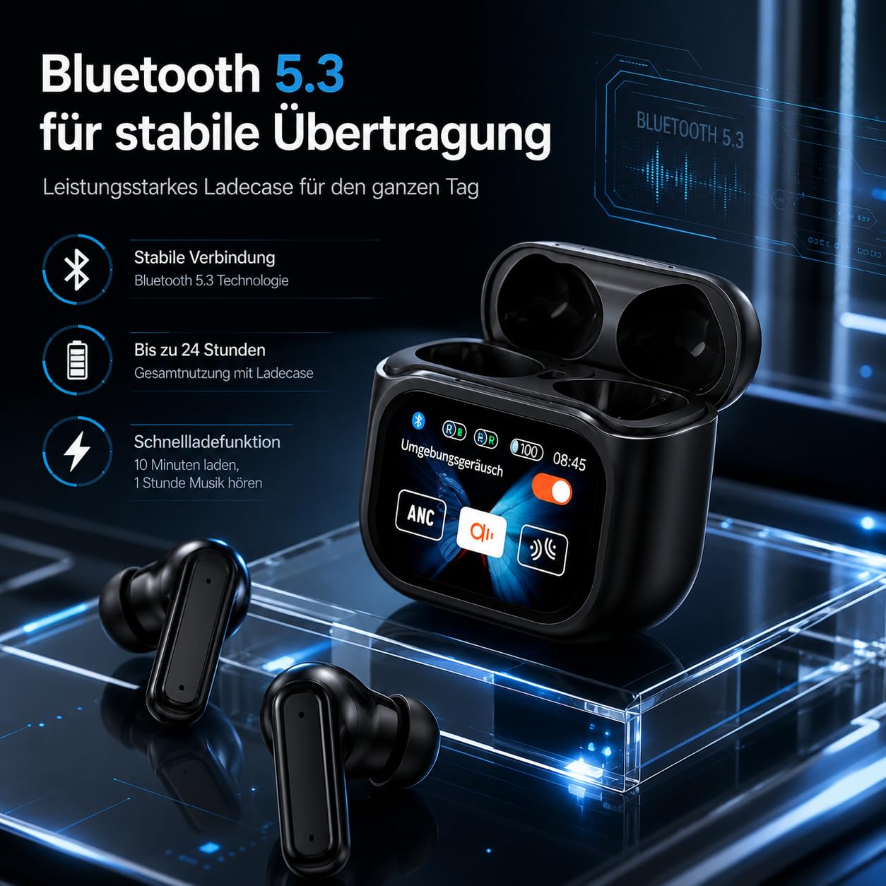 Lingo Bilingual Bluetooth Kopfhörer Für Gespräche Reise Und Geschäft (Weiß) | Kabellose In Ear Kopfhörer mit App Übersetzung, Umgebungsmodus, ergonomischer Passform und IPX4 Spritzwasserschutz.