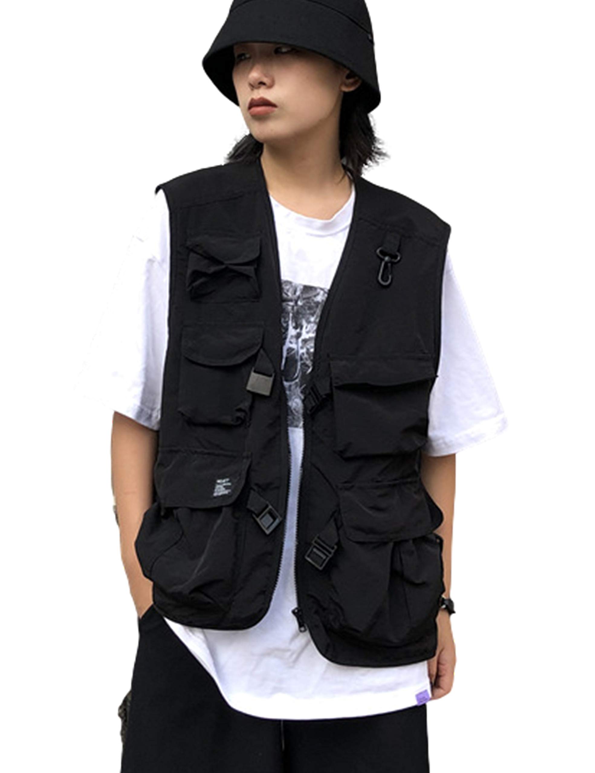 Gihuo Womens Travel Vest Fashion Outdoor Fishing Vest Summer Hiking Safari Photo Vests with Multi Pockets