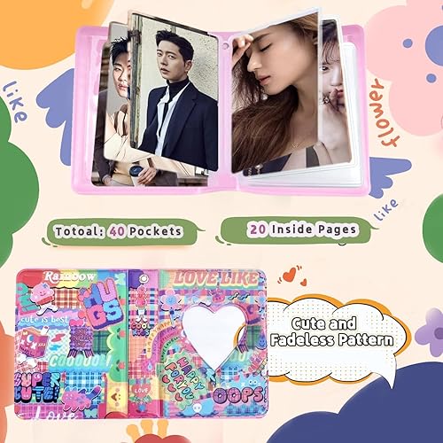 Miniatura 2 de Carpeta para tarjetas de fotos Kpop de 3 pulgadas, mini álbum de fotos Kpop Kpop, carpeta de tarjetas de fotos Kpop, carpeta de tarjetas de fotos