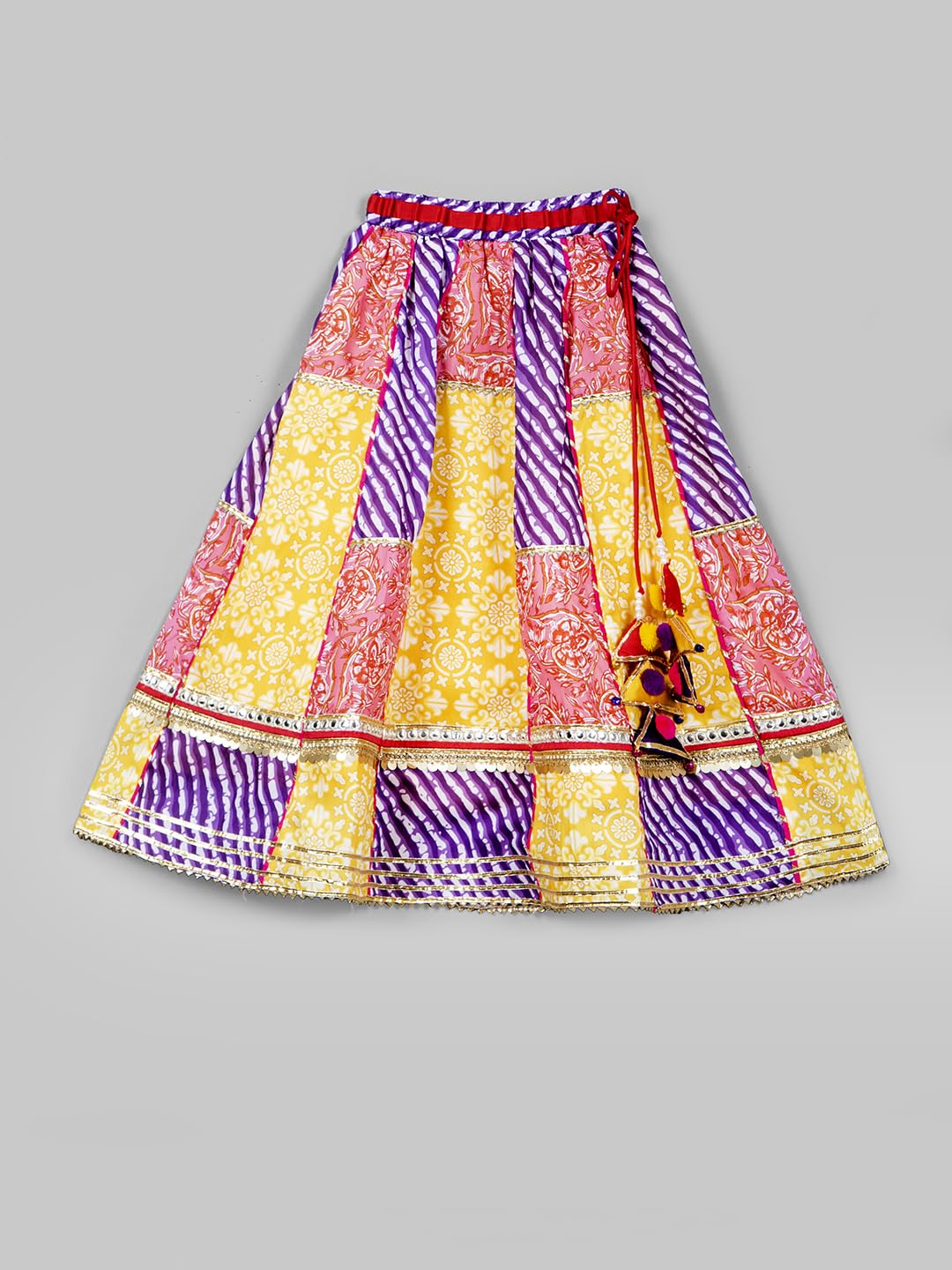 Naughty Ninos Lehenga & Dupatta z nadrukiem gotowa do noszenia bluzka dla dziewczynek w wieku 3-15 lat