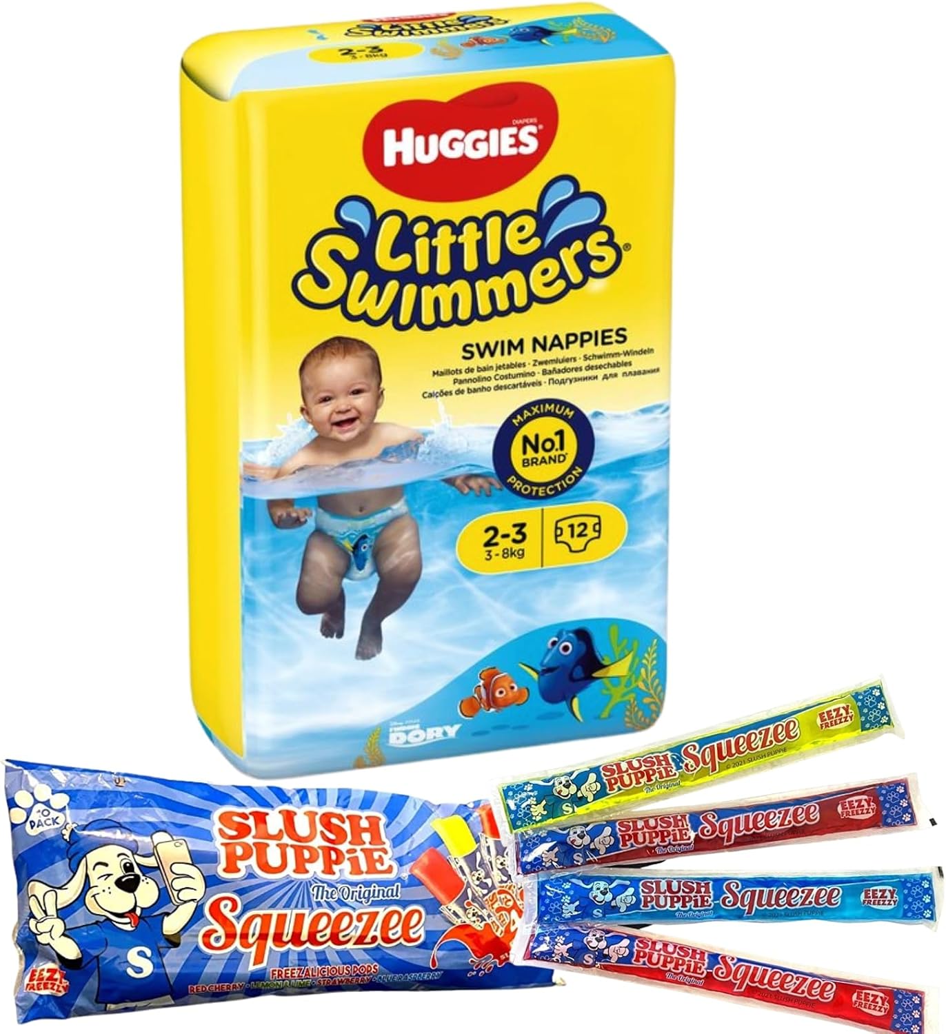 Swim Nappies Bundle with Huggies Little Swimmers Swim Nappies, Size 23