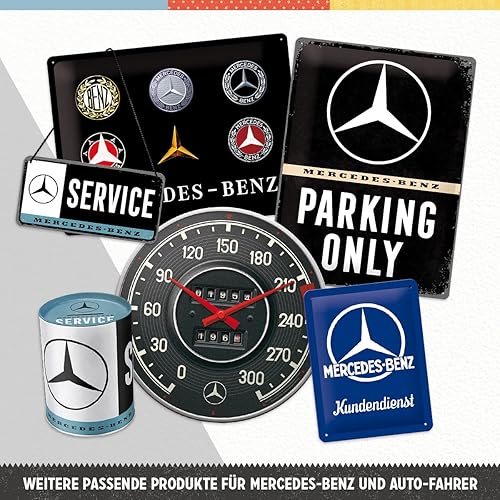 Miniatura 4 de Nostalgic-Art Reloj de pared retro, Ø 12.2", Mercedes-Benz – Tacho – Idea de regalo para los fanáticos de Mercedes-Benz, producto oficial (OLP),