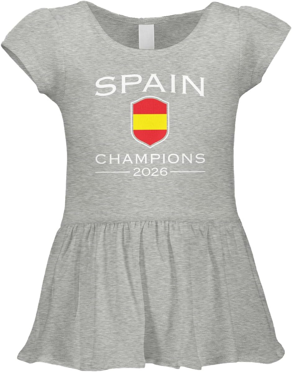 Spain Soccer Futbol Champions 2026 Infant/Toddler Baby Rib Dress