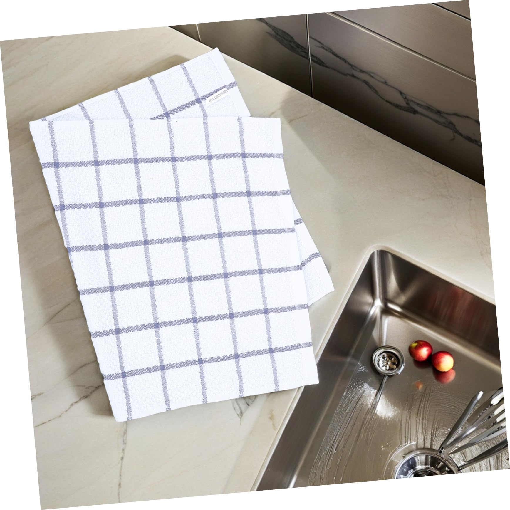DECHOUS Canovacci Cucina 6 Pezzi in Cotone Assorbenti per Pulizia | Facili da Pulire, Design Semplice, Tessili Pratici per Uso Quotidiano, Formato Multiplo per Casa