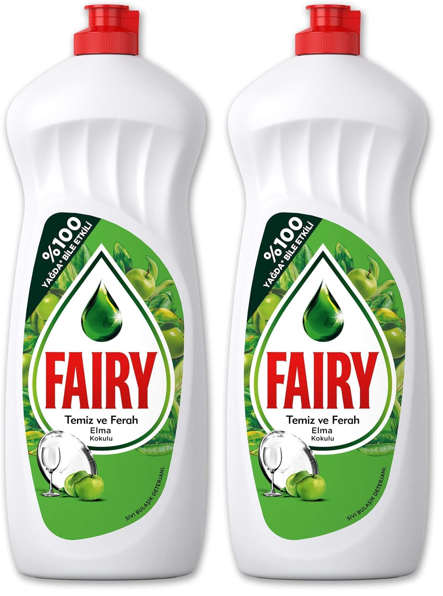 Fairy Temiz & Ferah Sıvı Bulaşık Deterjanı 650 ml Elma Kokulu 2li paket
