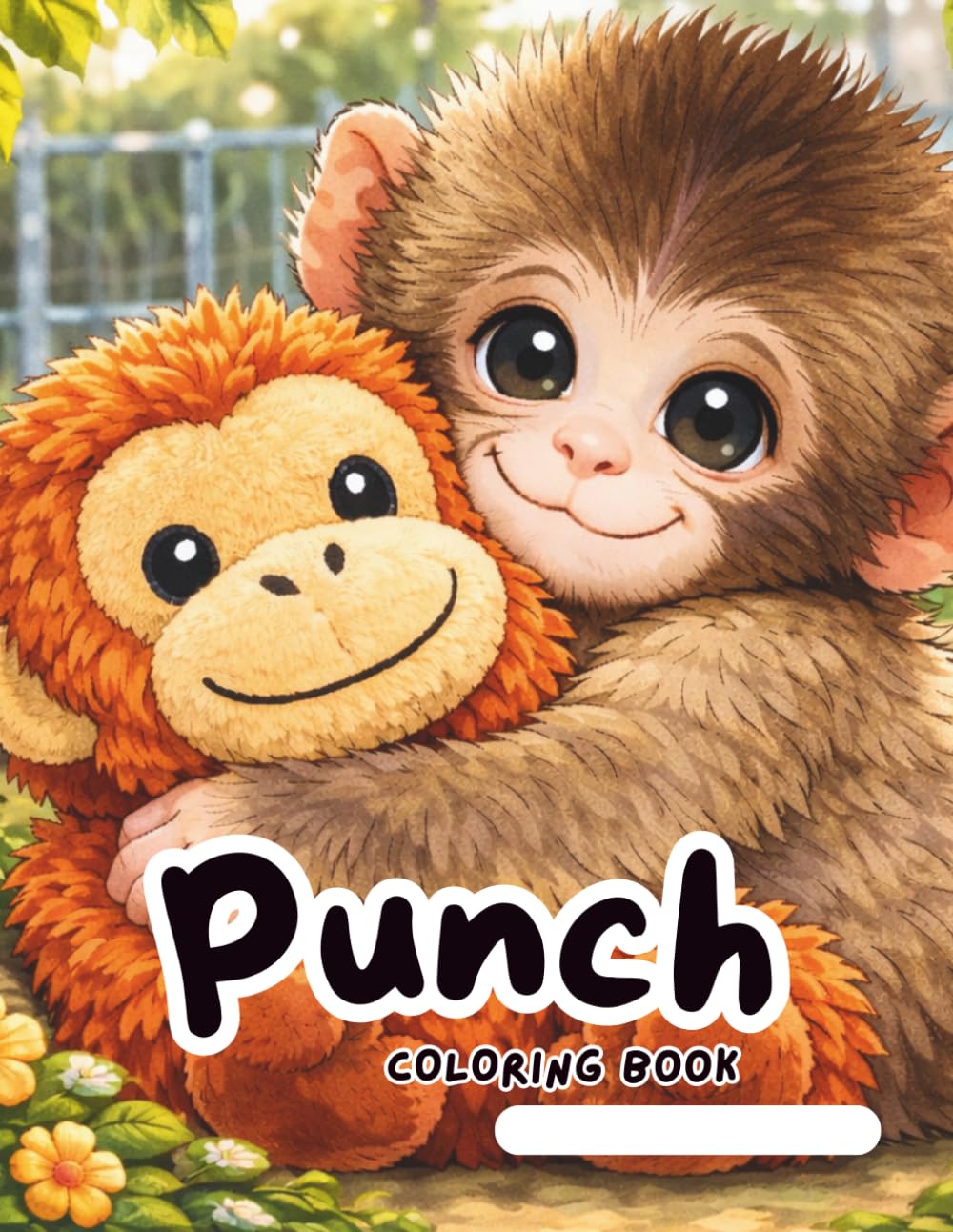 Punch the Monkey: A Coloring Book for Kids: A Coloring Story About Kindness and Friendship – Inspired by a True Story