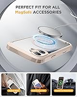 Vista 964 de Miracase Funda magnética para iPhone 14 de 6.1 pulgadas, protector de pantalla de vidrio templado integrado + protector de lente, compatible