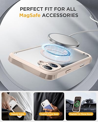 Miniatura 955 de Miracase Glass Series - Funda magnética para iPhone 15, compatible con MagSafe, de cuerpo completo, protector de pantalla de vidrio 9H integrado