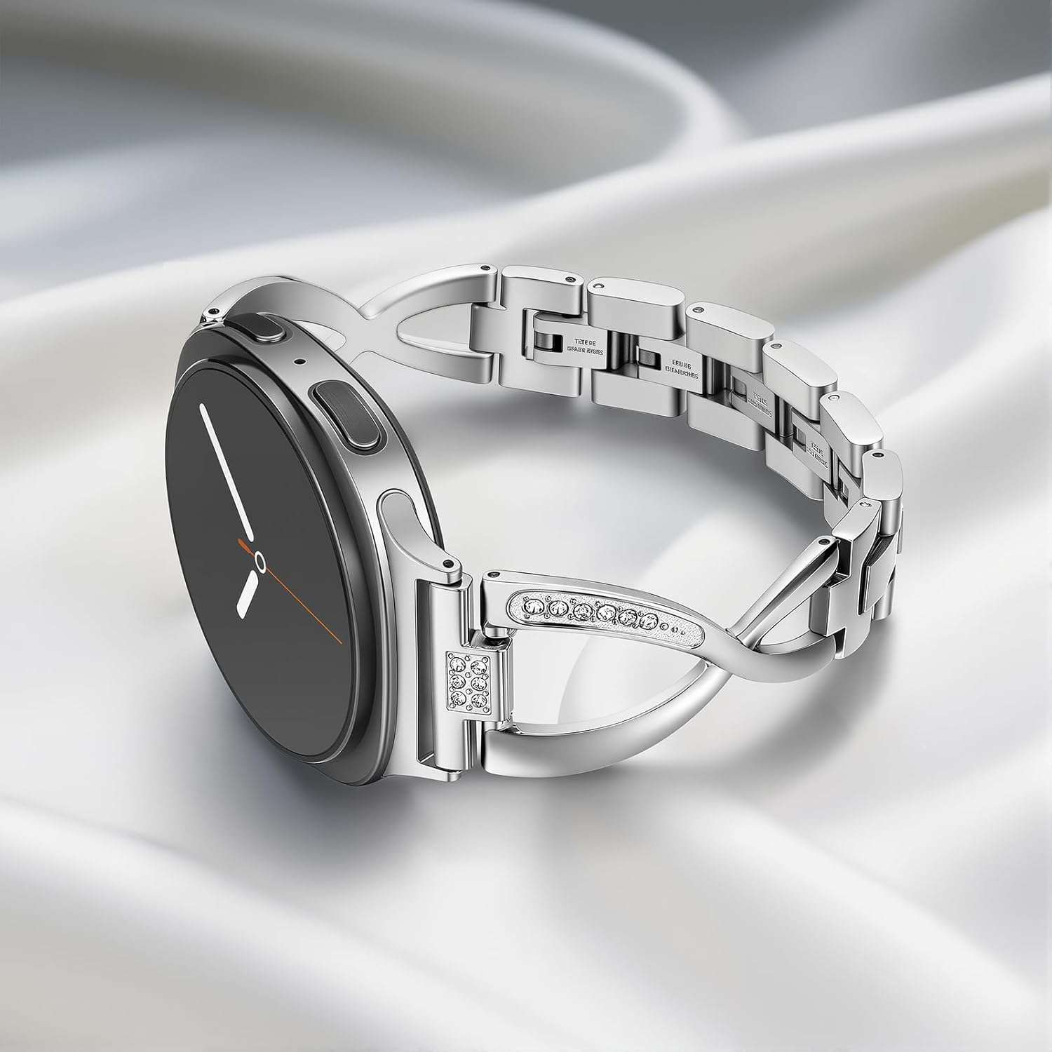 Dressy Bling Bands Compatible with Samsung Galaxy Watch 8 40mm/44mm Watch8 Classic 46mm Women Stainless Steel Replacement Wristbands - Image 4