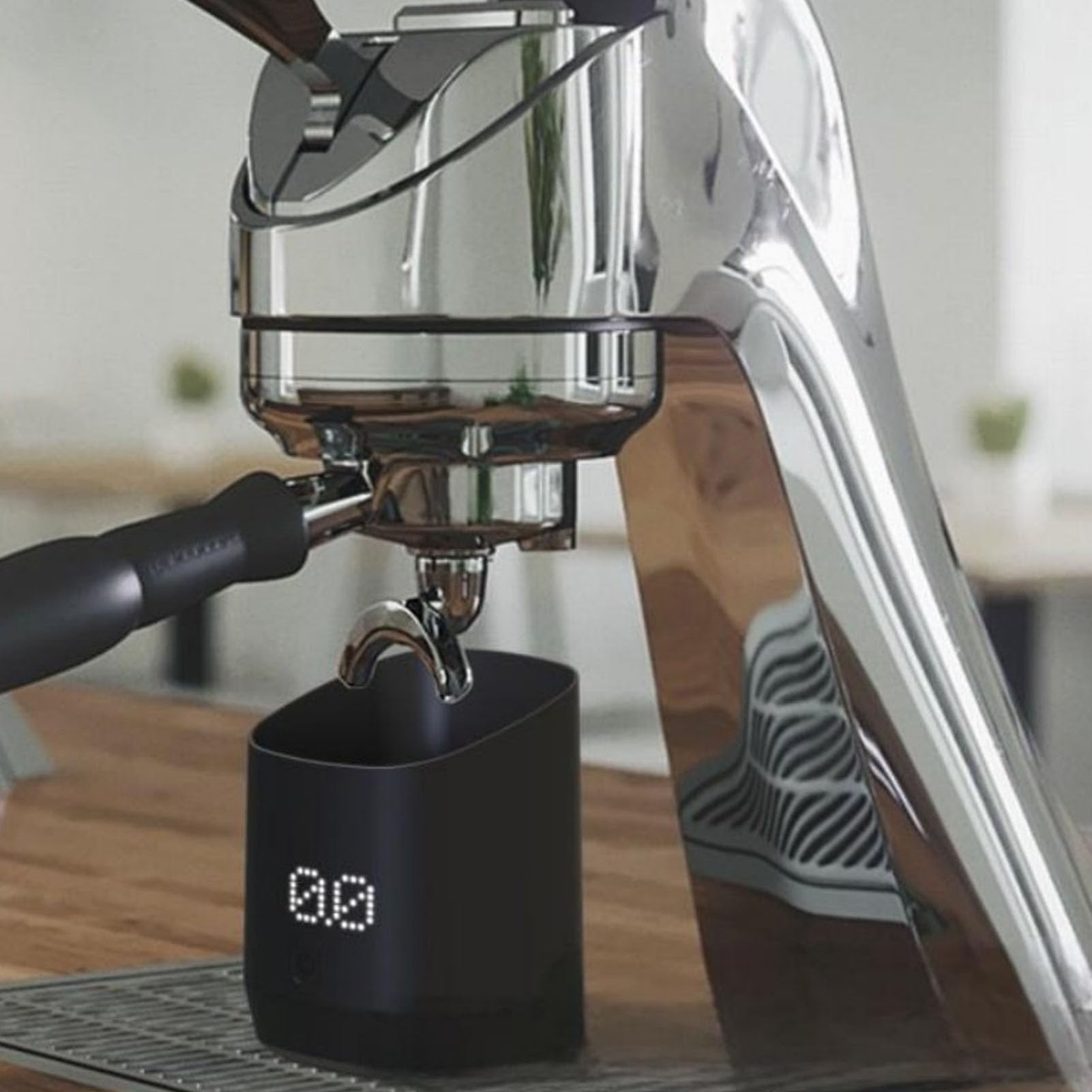 Fockety Kaffee Dosierbecher, Wiederaufladbare Espressowaage mit LED Anzeige, Typ C Aufladung, Digitaler Dosierbecher Misst Kaffeesatz für Espresso Tee, Kaffeeliebhaber Geschenke
