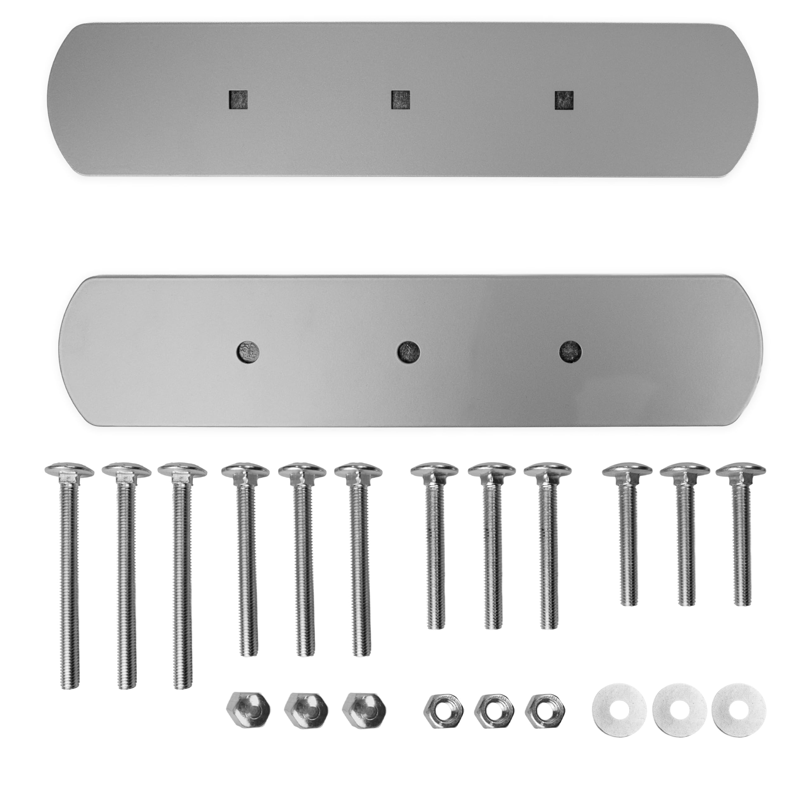 Letterbox Guard – Anti Arson & Unwanted Mail Blocker – Fire-Resistant Foam Gasket – Powder Coated Steel – Disables Letterbox – Secure M8 Coach Bolts - Silver