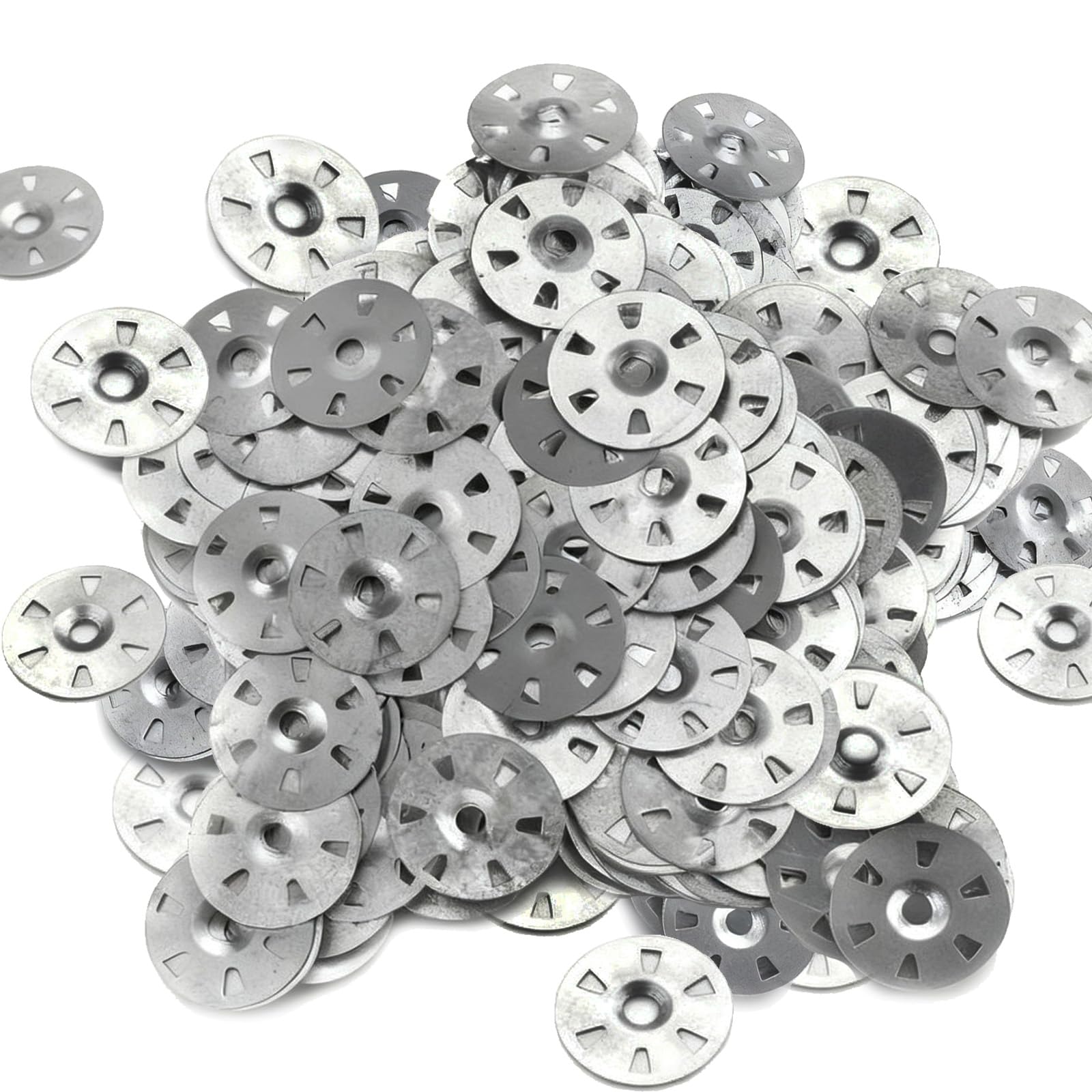 Insulation Tile backer Board Washers, 500 Pcs 35mm Diameter Galvanized Countersunk Stainless Steel Washer for Plasterboard Fixings Backerboard, Six Holes Easy Fix