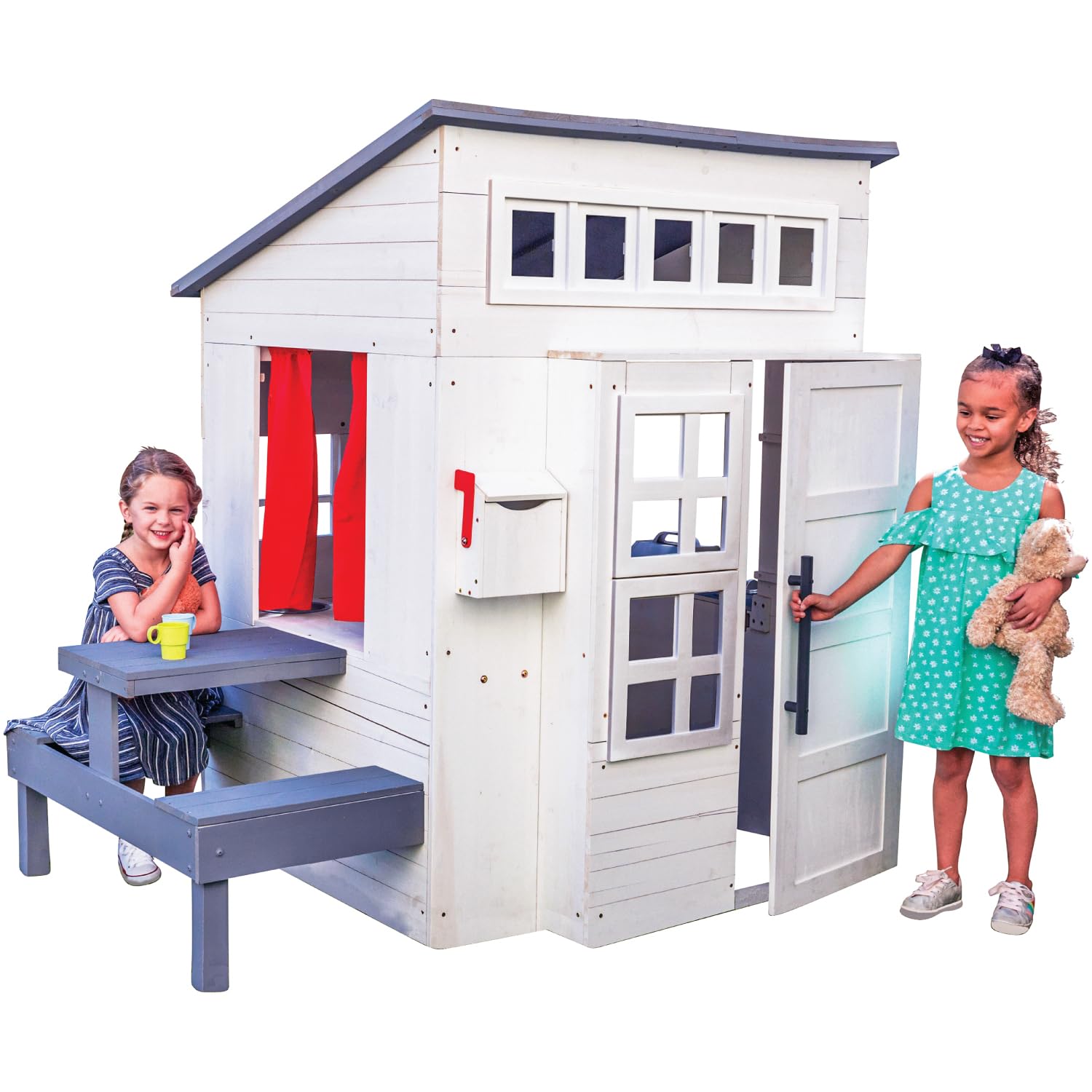 KidKraft Modern Outdoor Wooden Playhouse