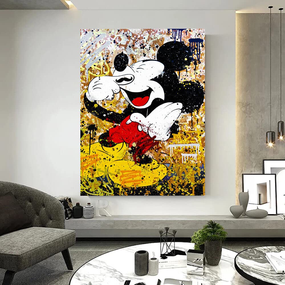 Toile Mickey Mouse Donald Duck Pop Art 40x30cm - Impression Premium Sur Aluminium Dibond
