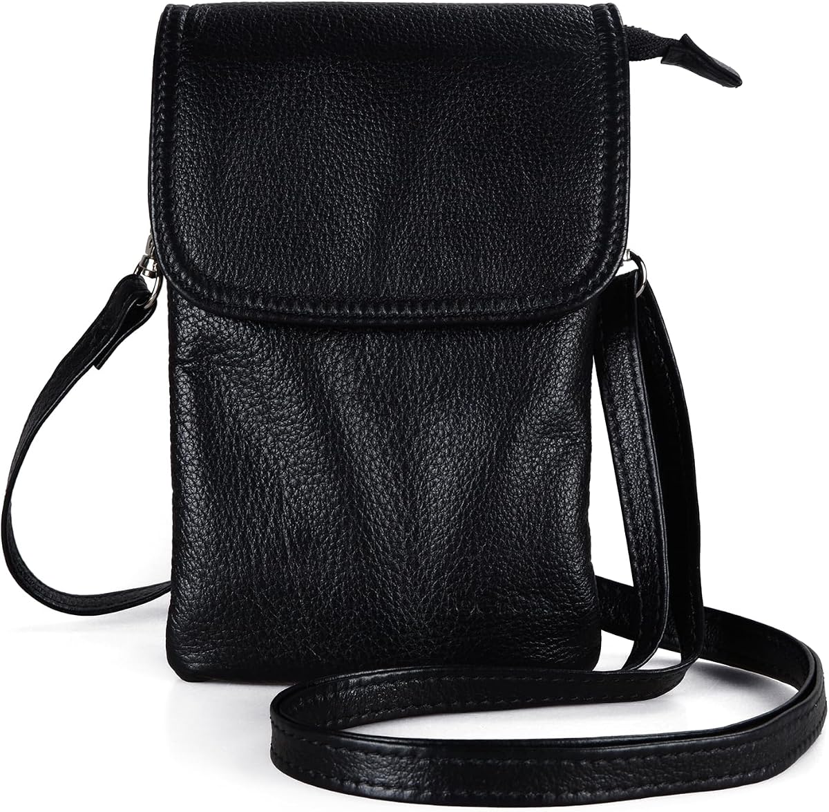 befen Bolsos cruzados pequeños de Cuero Genuino para Mujer Bolsa de Viaje para teléfono Celular | Cuero auténtico suave, correa de hombro ajustable, ranuras para tarjetas, tamaño compacto, uso diario para compras en viajes, bolso para teléfono