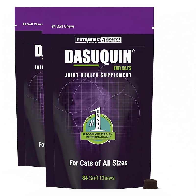 Suplemento para Gatos em Soft Chews com Glucosamina, Condroitina, ASU e Ômega 3 Nutramax Laboratories — Pacote com 2, 168 unidades