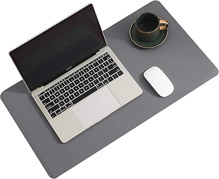 Amazon Co Jp Aothia デスクマット 超大判 マウスパッド Pvcレザー 天然コルク 両面 デスクパッド 大型 ゲーミングマウスパッド 事務所机用 パソコンマット レーザー 光学式マウス対応 傷防止 防水 滑り止め 多機能 60cm X 35cm グレー S パソコン 周辺機器