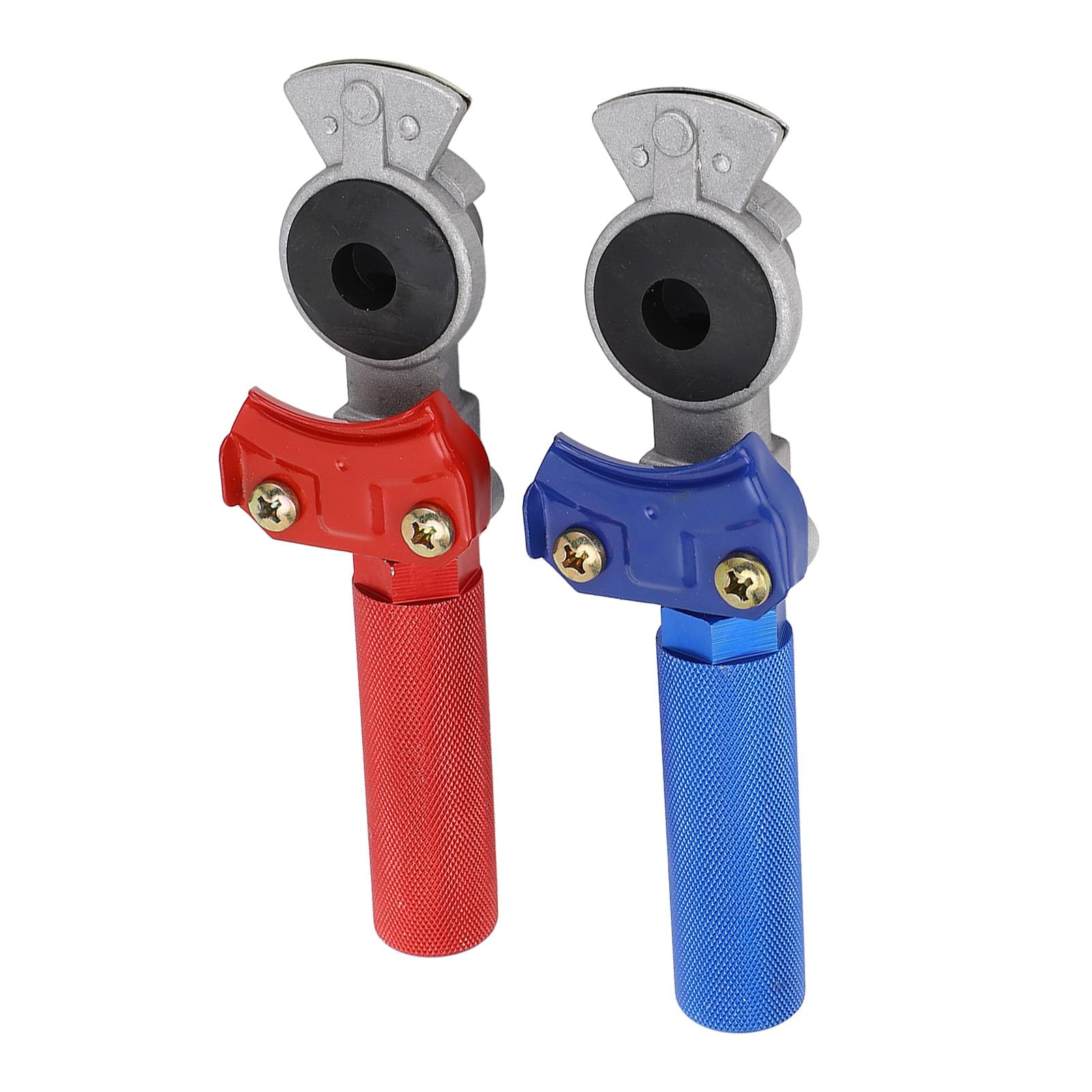 dsheng Glad Hands Grips Lot de 2, Kit de Poignées D'extension Gladhand Haute Résistance, Couplage de Frein à Air, Poignée de Main Glad Hands Set Rouge et Noir anodisé pour Semi-Camion RV