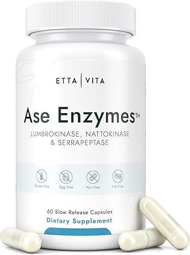 Potent Nattokinase 4000 FU Serrapeptase 240000 SPU Lumbrokinase Suplemento (3000 FUcápsula) - Cápsulas de enzimas proteolíticas para apoyo